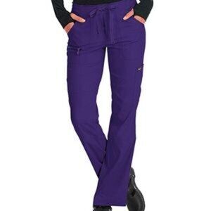 KOI Small Petite Purple Scrub Pants